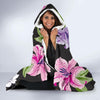 Lily Pattern Print Design LY02 Hooded Blanket-JORJUNE.COM