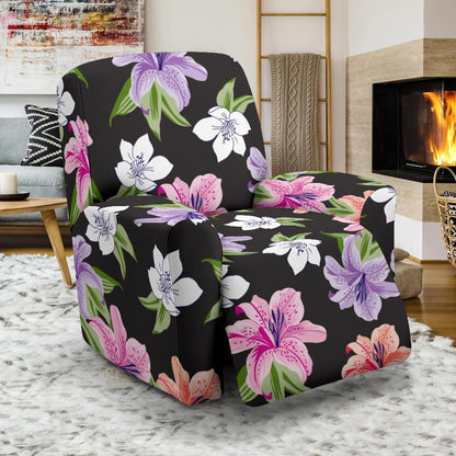 Lily Pattern Print Design LY02 Recliner Slipcover-JORJUNE.COM