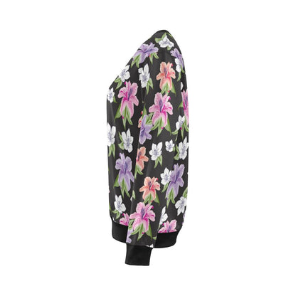 Lily Pattern Print Design LY02 Women Long Sleeve Sweatshirt-JorJune