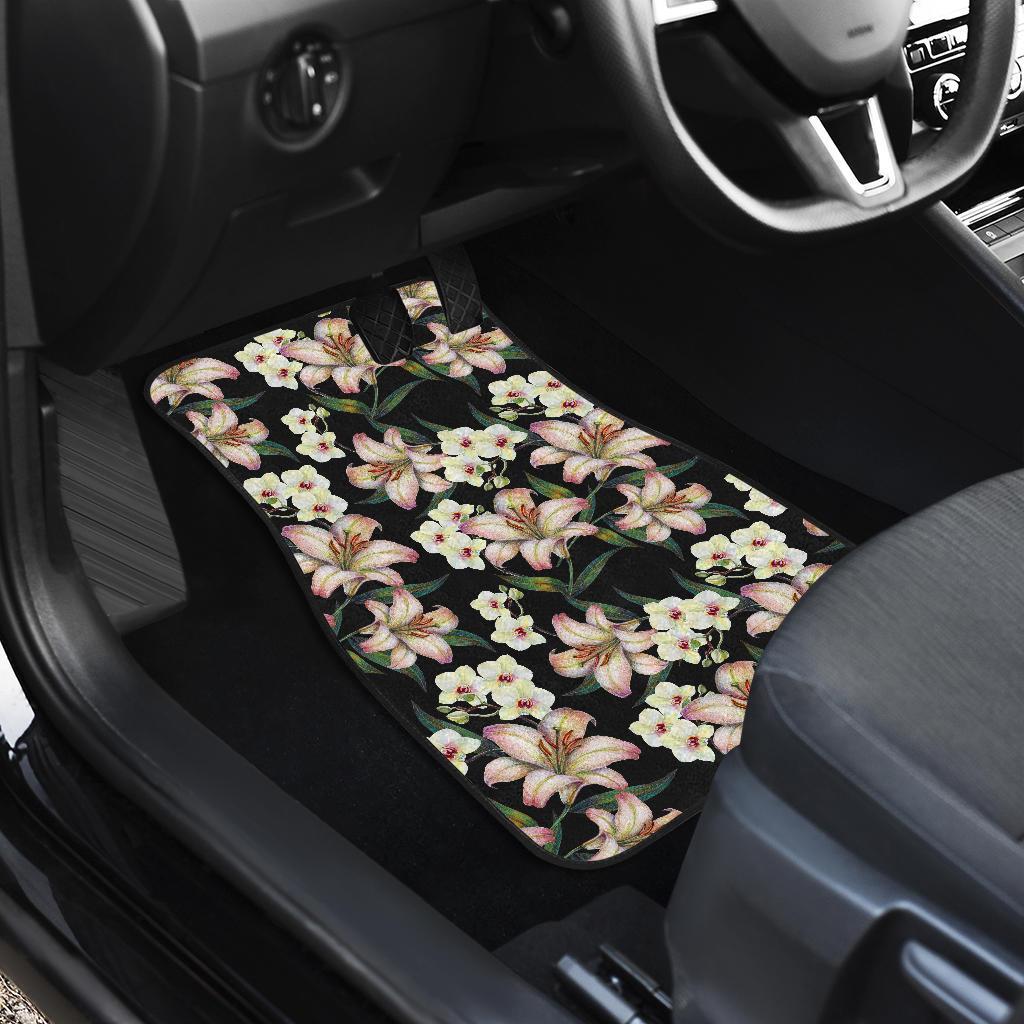 Lily Pattern Print Design LY03 Car Floor Mats-JORJUNE.COM