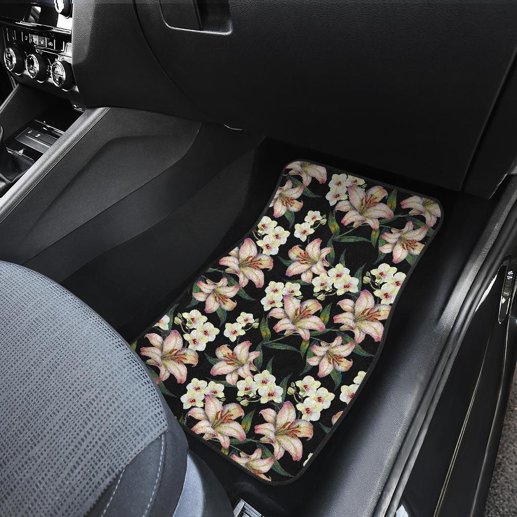 Lily Pattern Print Design LY03 Car Floor Mats-JORJUNE.COM