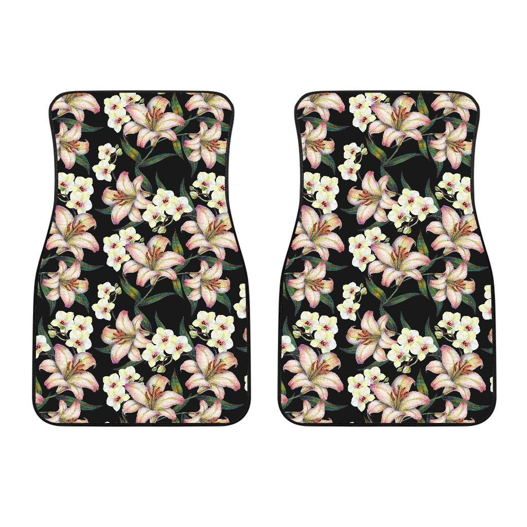 Lily Pattern Print Design LY03 Car Floor Mats-JORJUNE.COM