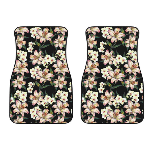 Lily Pattern Print Design LY03 Car Floor Mats-JORJUNE.COM