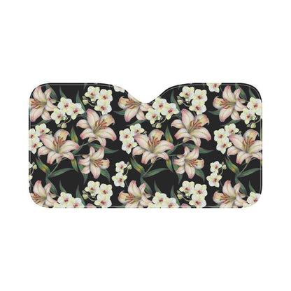 Lily Pattern Print Design LY03 Car Sun Shade-JorJune