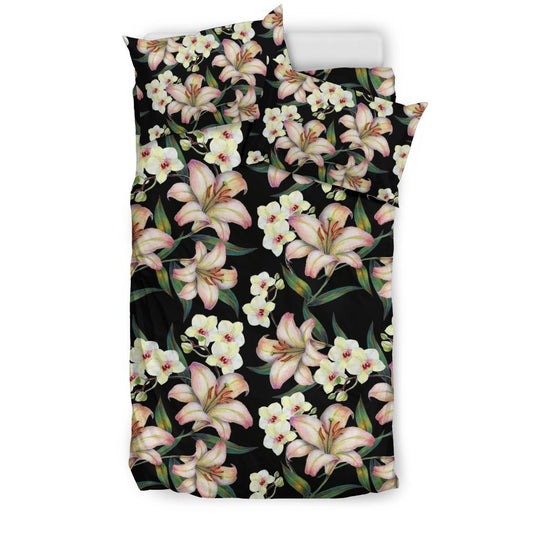 Lily Pattern Print Design LY03 Duvet Cover Bedding Set-JORJUNE.COM