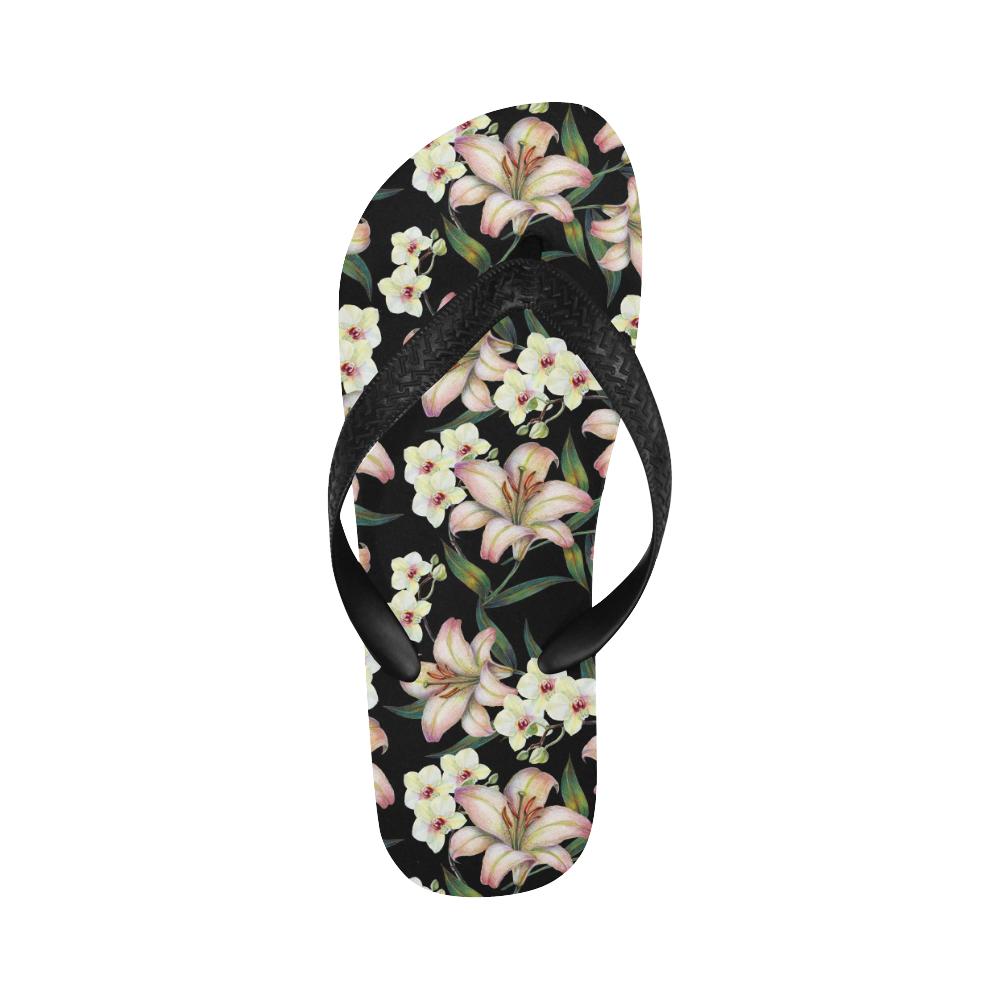 Lily Pattern Print Design LY03 Flip Flops-JorJune