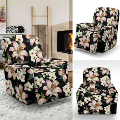 Lily Pattern Print Design LY03 Recliner Slipcover-JORJUNE.COM