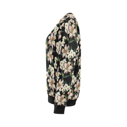 Lily Pattern Print Design LY03 Women Long Sleeve Sweatshirt-JorJune
