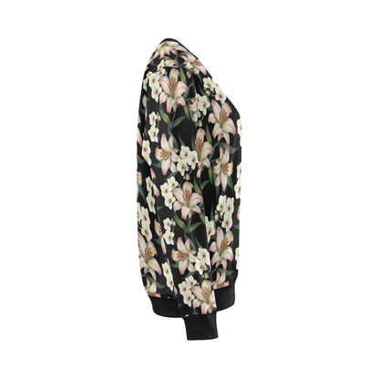 Lily Pattern Print Design LY03 Women Long Sleeve Sweatshirt-JorJune