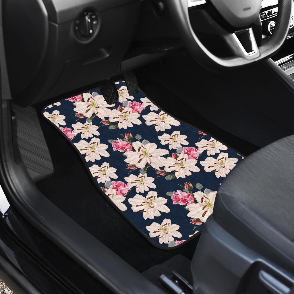 Lily Pattern Print Design LY04 Car Floor Mats-JORJUNE.COM
