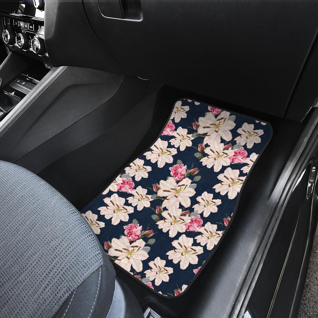 Lily Pattern Print Design LY04 Car Floor Mats-JORJUNE.COM