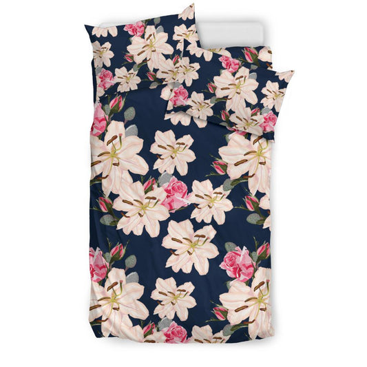 Lily Pattern Print Design LY04 Duvet Cover Bedding Set-JORJUNE.COM