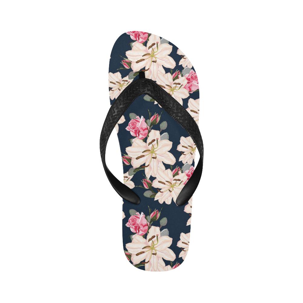 Lily Pattern Print Design LY04 Flip Flops-JorJune