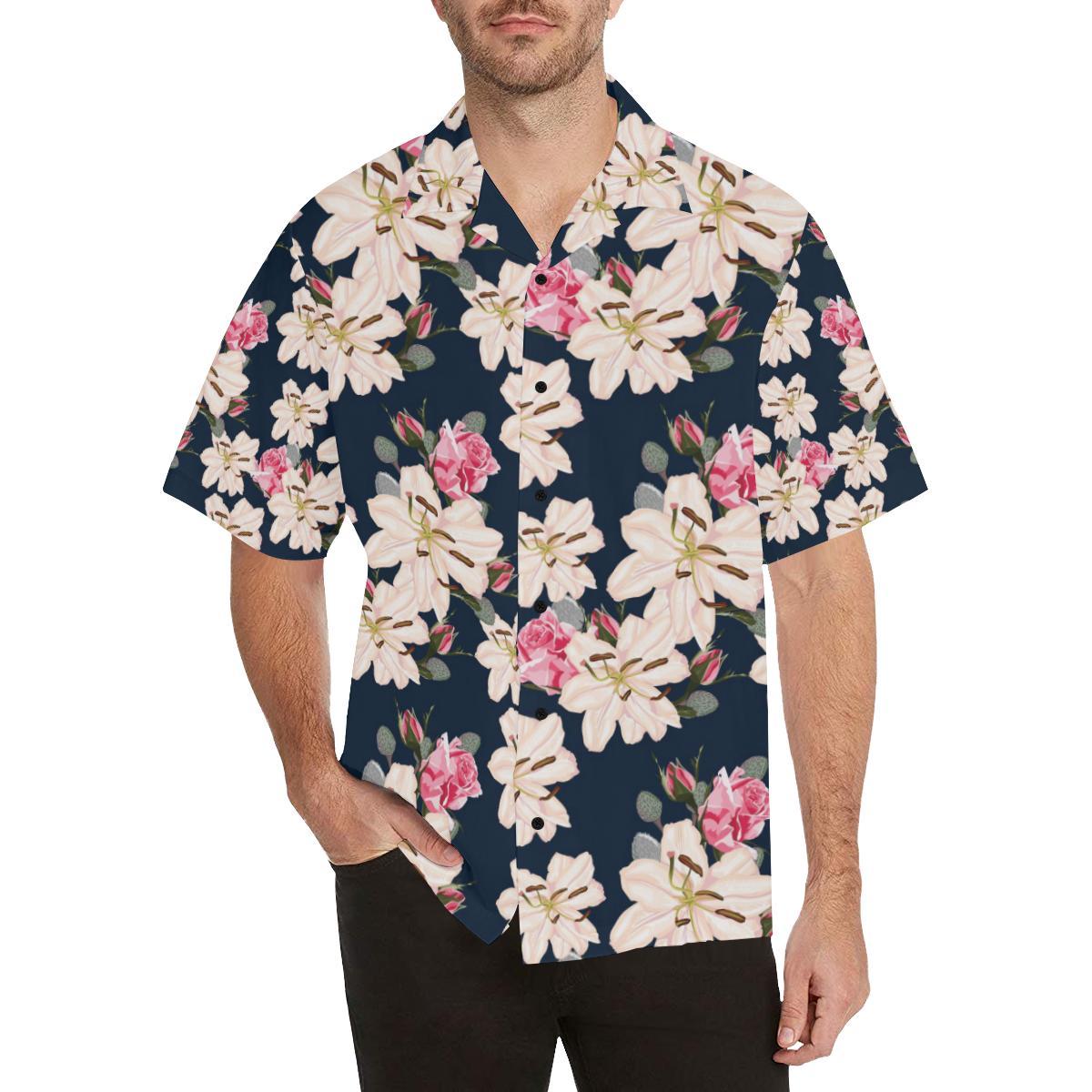 Lily Pattern Print Design LY04 Men Hawaiian Shirt-JorJune