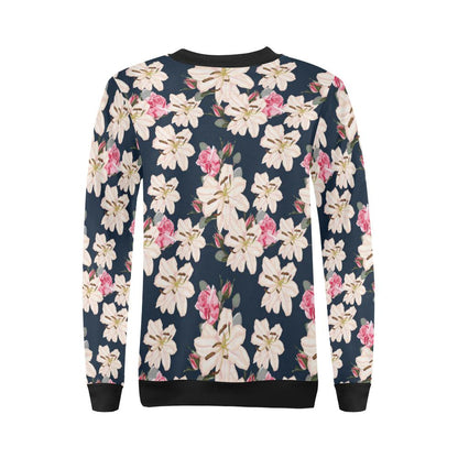 Lily Pattern Print Design LY04 Women Long Sleeve Sweatshirt-JorJune
