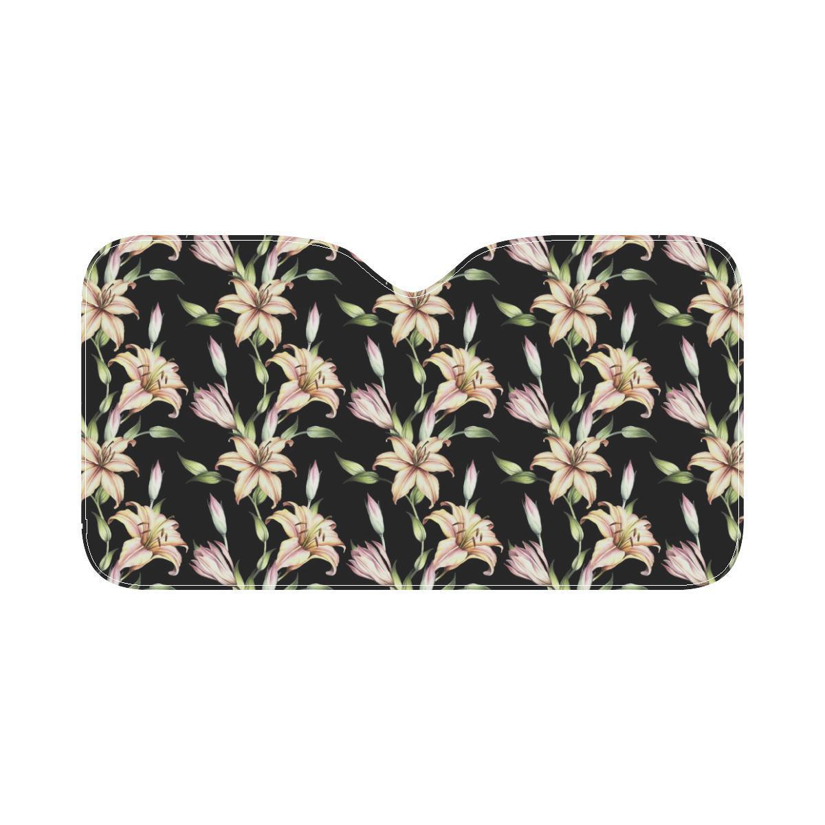Lily Pattern Print Design LY05 Car Sun Shade-JorJune