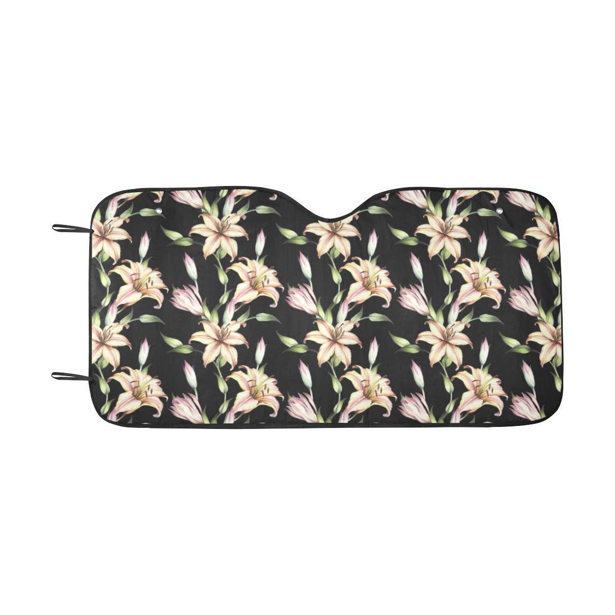 Lily Pattern Print Design LY05 Car Sun Shade-JorJune