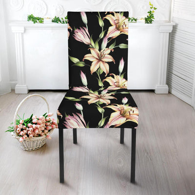Lily Pattern Print Design LY05 Dining Chair Slipcover-JORJUNE.COM