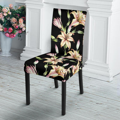 Lily Pattern Print Design LY05 Dining Chair Slipcover-JORJUNE.COM