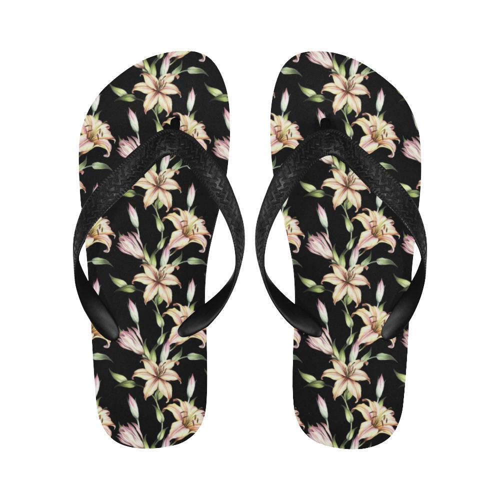 Lily Pattern Print Design LY05 Flip Flops-JorJune