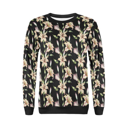 Lily Pattern Print Design LY05 Women Long Sleeve Sweatshirt-JorJune