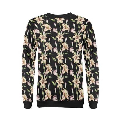 Lily Pattern Print Design LY05 Women Long Sleeve Sweatshirt-JorJune