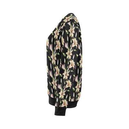 Lily Pattern Print Design LY05 Women Long Sleeve Sweatshirt-JorJune