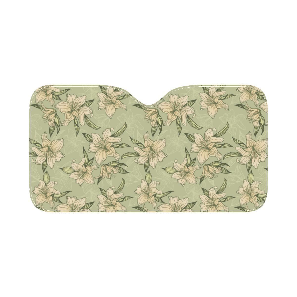 Lily Pattern Print Design LY06 Car Sun Shade-JorJune
