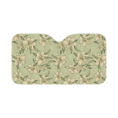 Lily Pattern Print Design LY06 Car Sun Shade-JorJune
