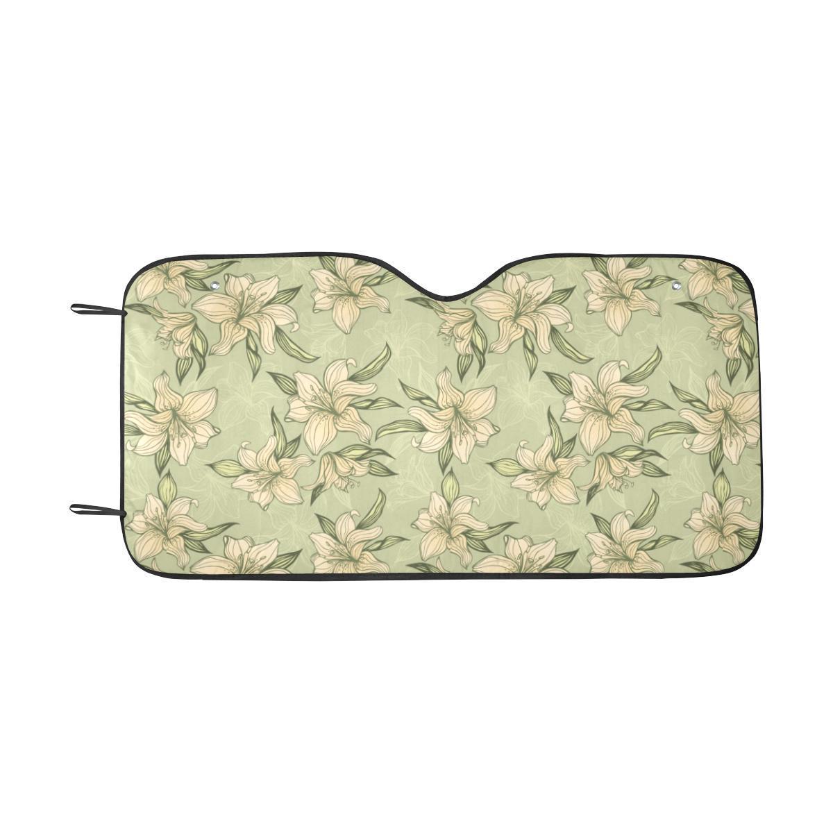 Lily Pattern Print Design LY06 Car Sun Shade-JorJune