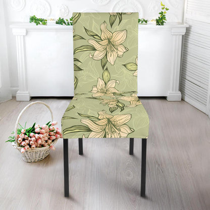 Lily Pattern Print Design LY06 Dining Chair Slipcover-JORJUNE.COM