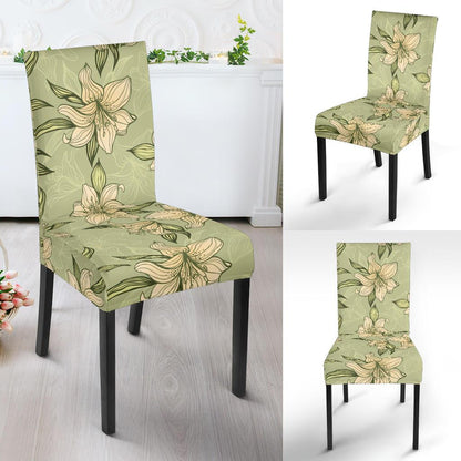 Lily Pattern Print Design LY06 Dining Chair Slipcover-JORJUNE.COM