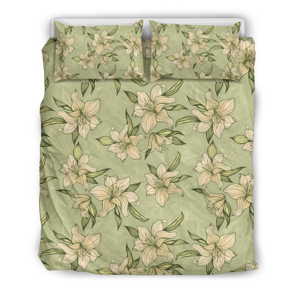 Lily Pattern Print Design LY06 Duvet Cover Bedding Set-JORJUNE.COM