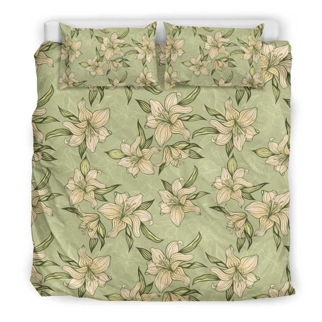 Lily Pattern Print Design LY06 Duvet Cover Bedding Set-JORJUNE.COM