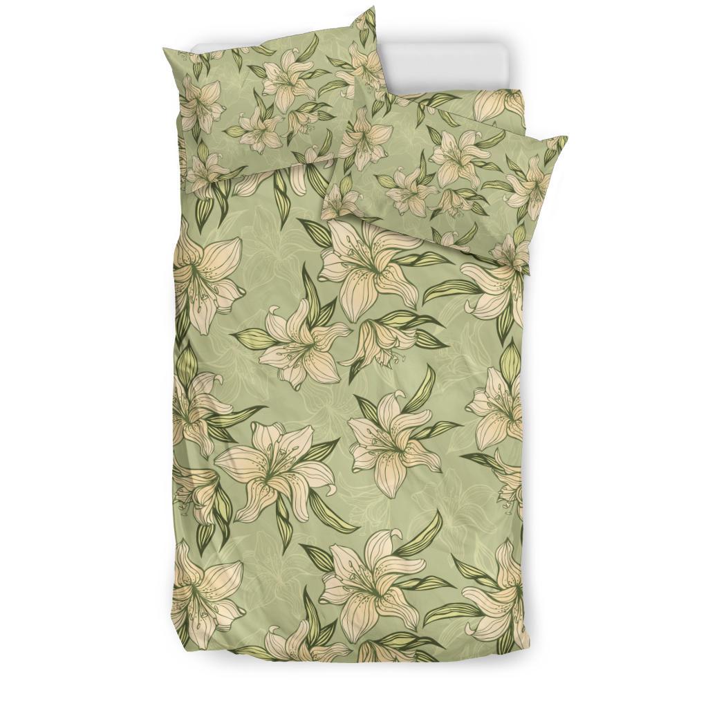 Lily Pattern Print Design LY06 Duvet Cover Bedding Set-JORJUNE.COM