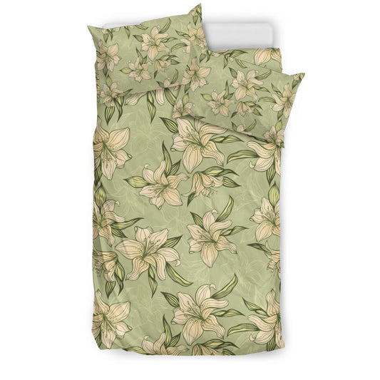 Lily Pattern Print Design LY06 Duvet Cover Bedding Set-JORJUNE.COM