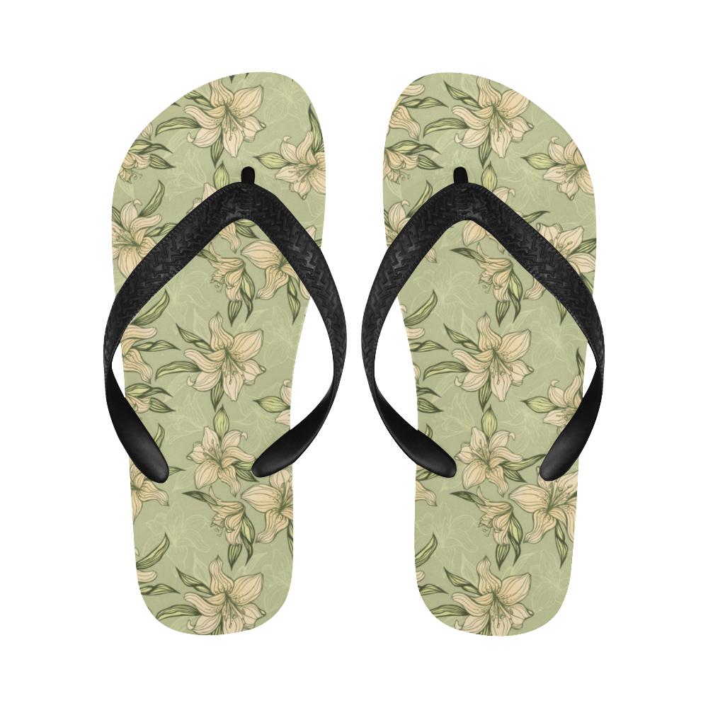 Lily Pattern Print Design LY06 Flip Flops-JorJune