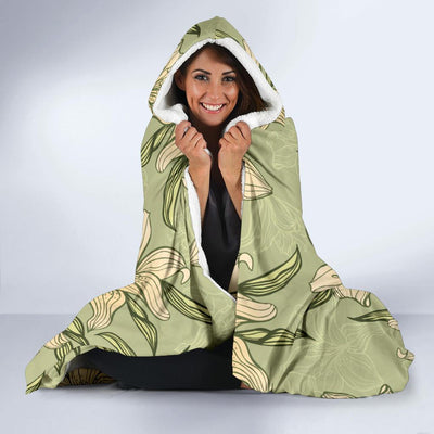 Lily Pattern Print Design LY06 Hooded Blanket-JORJUNE.COM