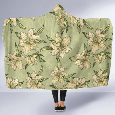 Lily Pattern Print Design LY06 Hooded Blanket-JORJUNE.COM