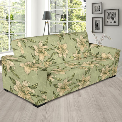 Lily Pattern Print Design LY06 Sofa Slipcover-JORJUNE.COM