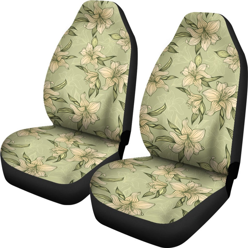 Lily Pattern Print Design LY06 Universal Fit Car Seat Covers-JorJune