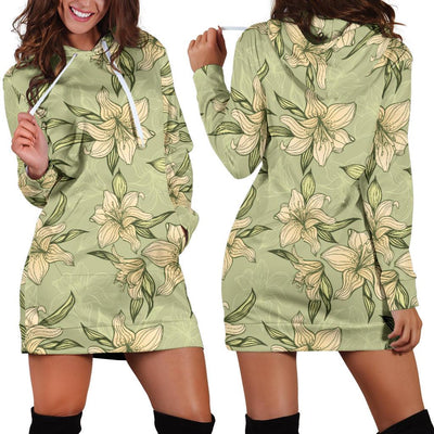 Lily Pattern Print Design LY06 Women Hoodie Dress
