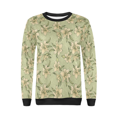 Lily Pattern Print Design LY06 Women Long Sleeve Sweatshirt-JorJune