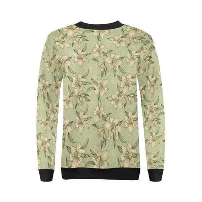 Lily Pattern Print Design LY06 Women Long Sleeve Sweatshirt-JorJune