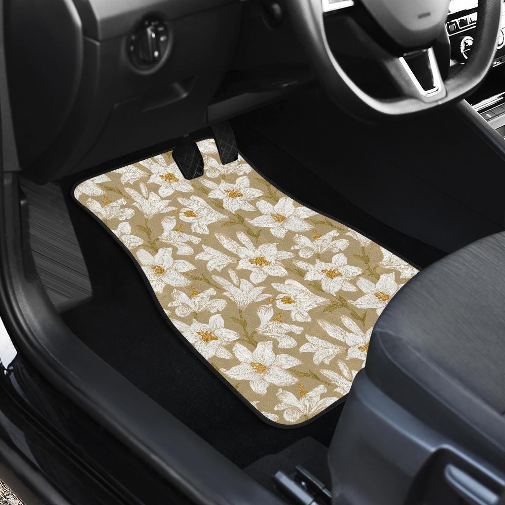 Lily Pattern Print Design LY07 Car Floor Mats-JORJUNE.COM