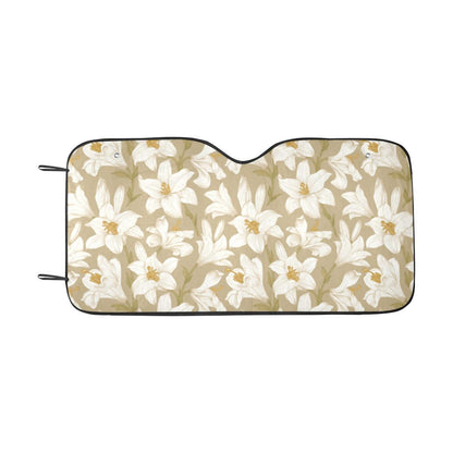 Lily Pattern Print Design LY07 Car Sun Shade-JorJune