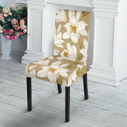Lily Pattern Print Design LY07 Dining Chair Slipcover-JORJUNE.COM