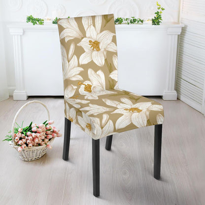 Lily Pattern Print Design LY07 Dining Chair Slipcover-JORJUNE.COM