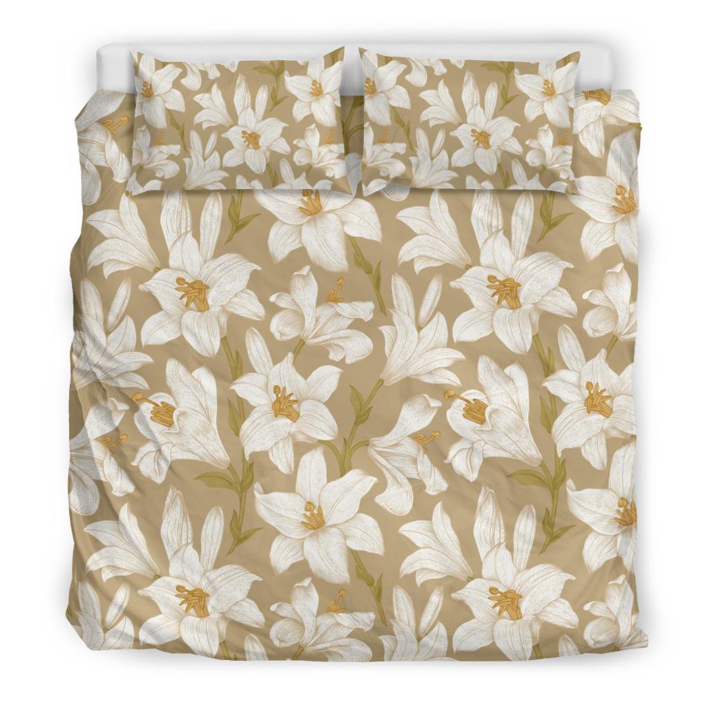 Lily Pattern Print Design LY07 Duvet Cover Bedding Set-JORJUNE.COM