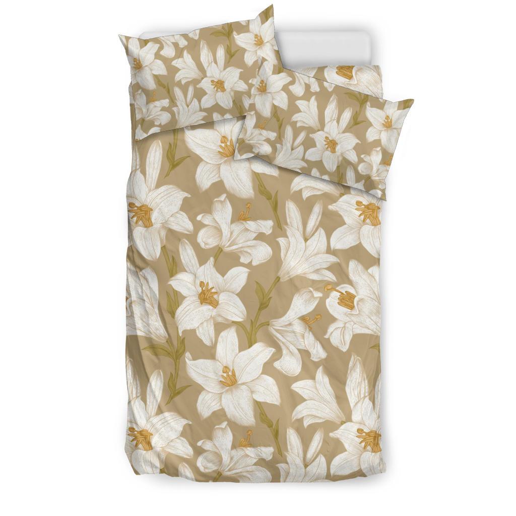 Lily Pattern Print Design LY07 Duvet Cover Bedding Set-JORJUNE.COM